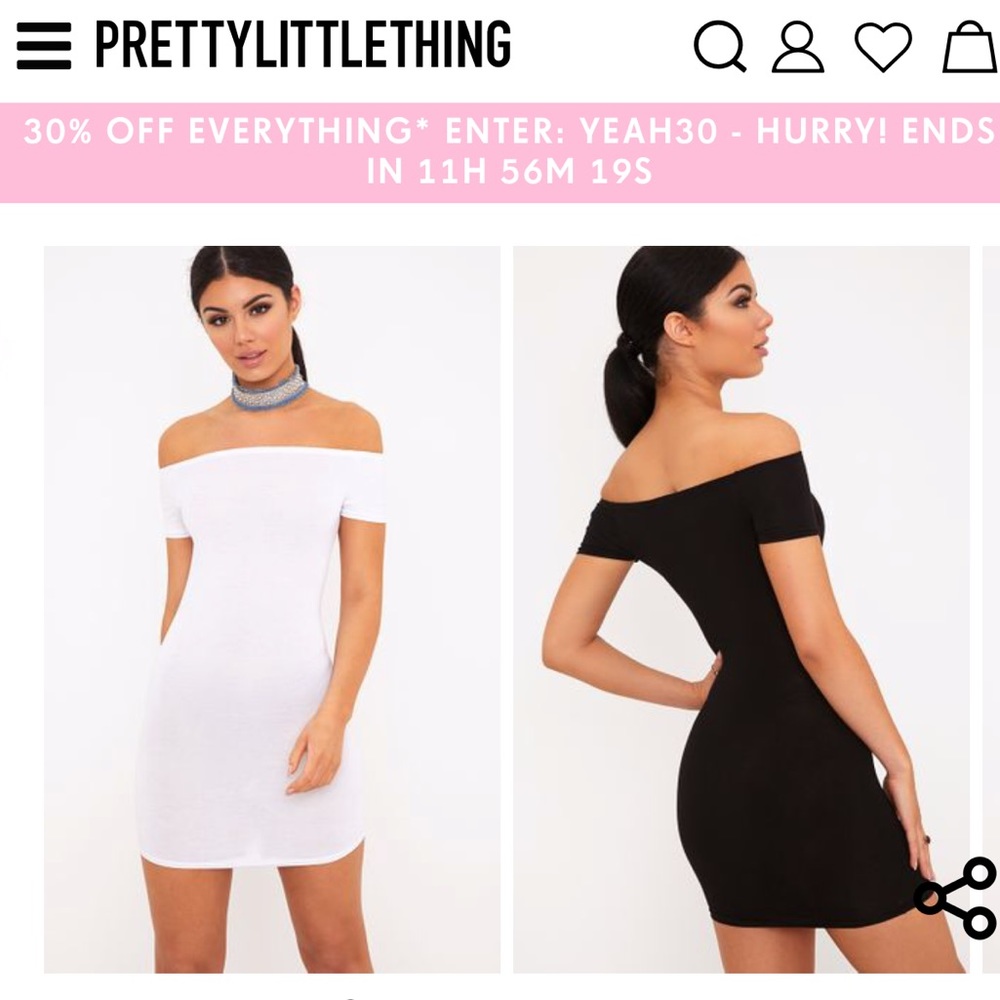 TAN off the shoulder body con dress